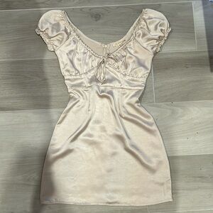 Satin LA Hearts Mini Dress
